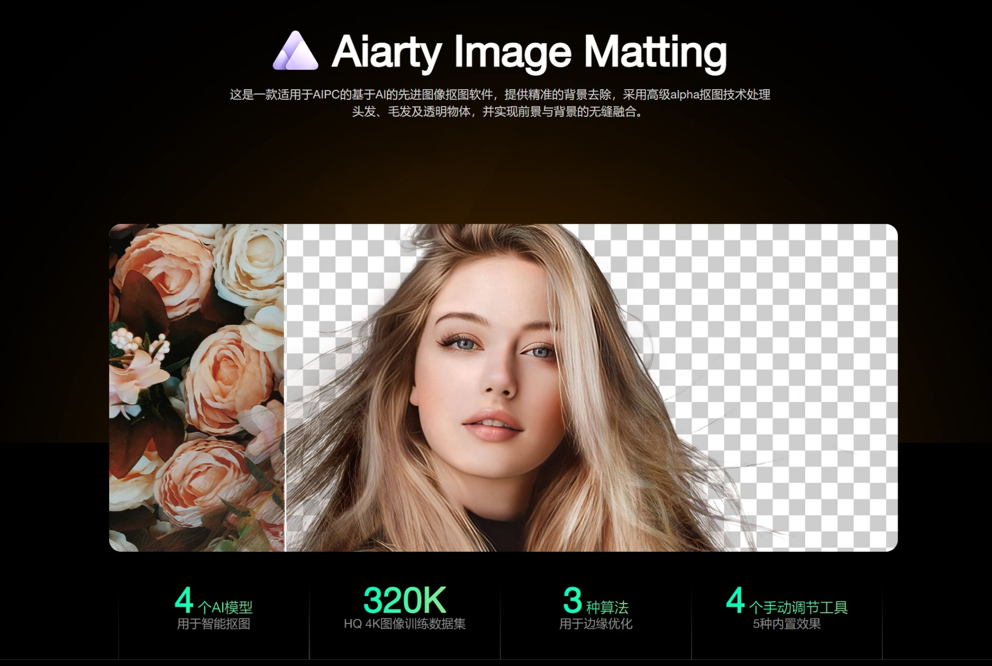 AI人工智能一键抠图软件Aiarty Image Matting v2.5 中文版